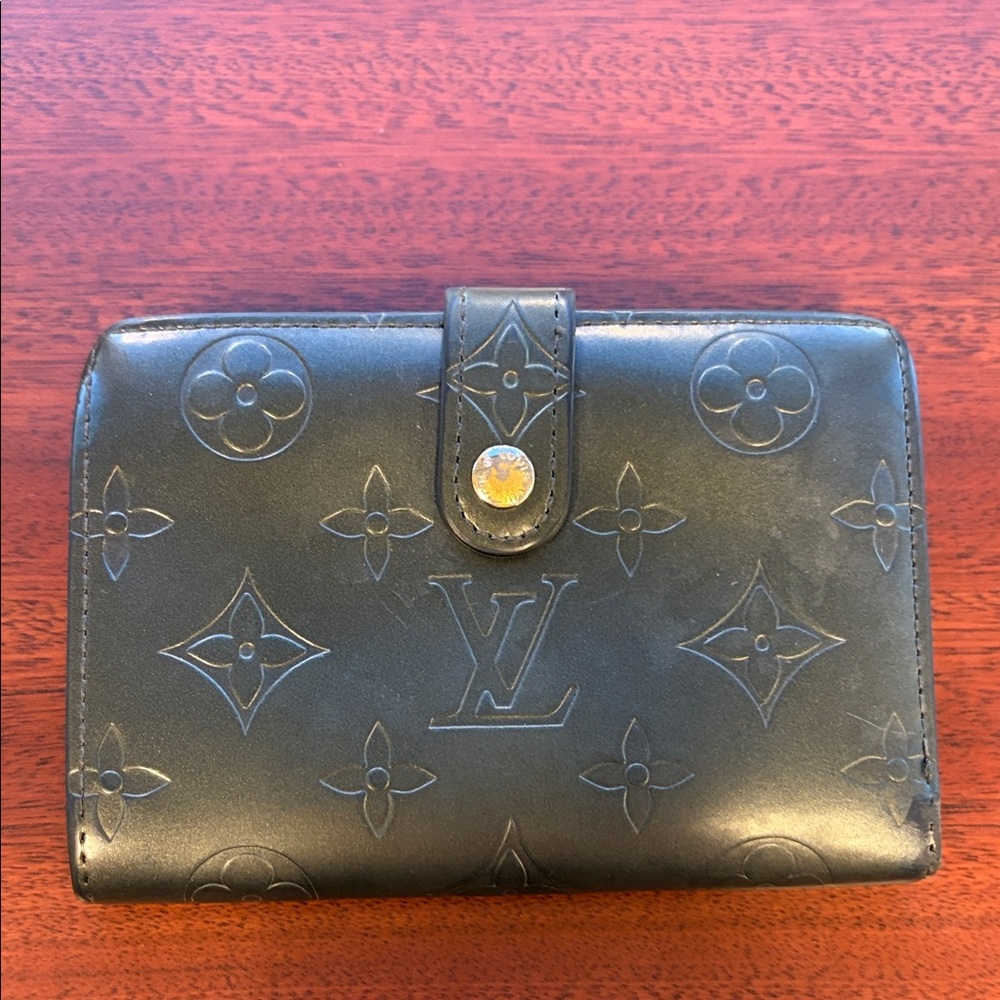 Louis Vuitton Dark Leather Monogram Wallet Vintage